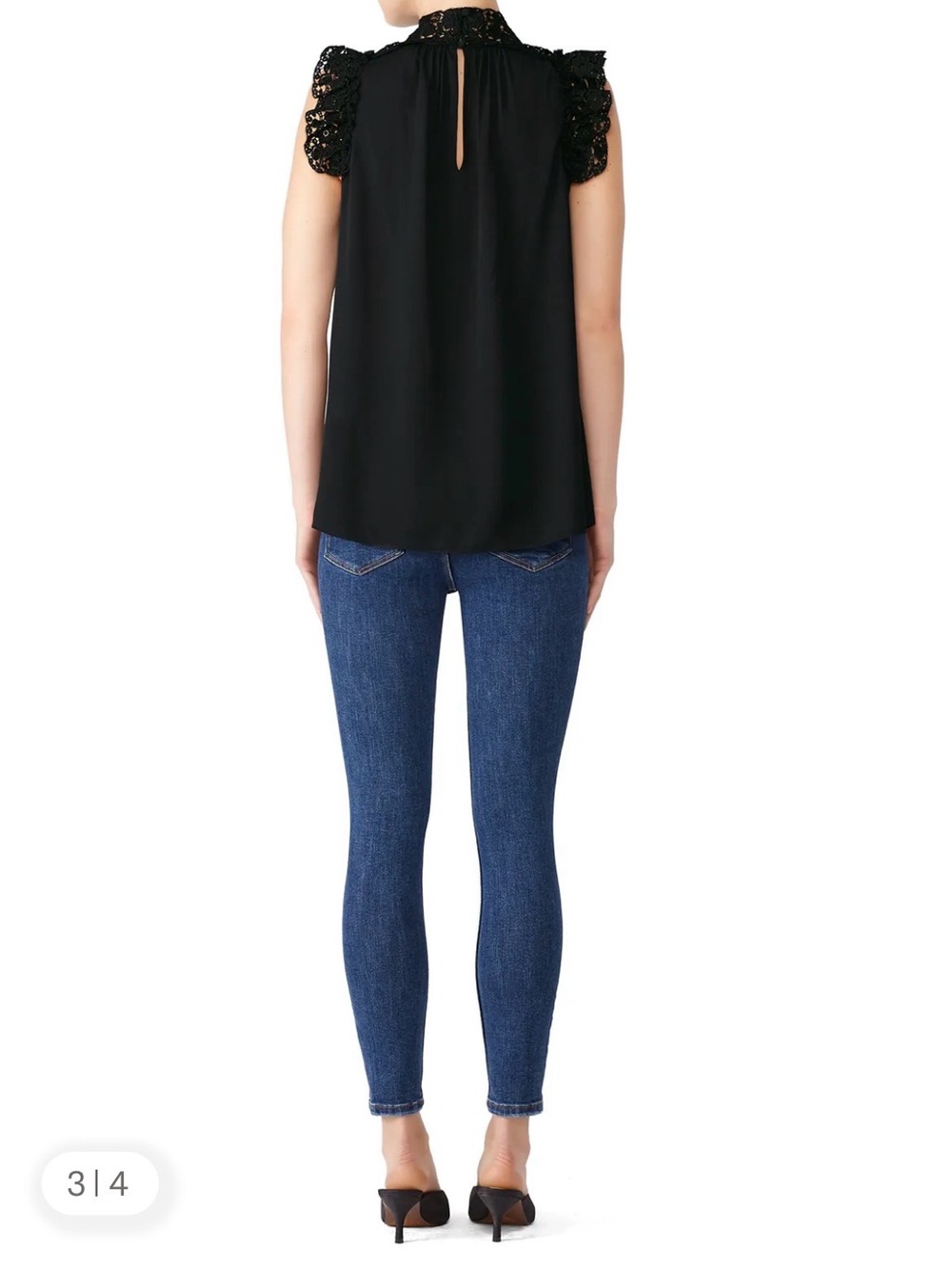 kate spade Black Lace Yoke Sleeveless Camisole - Picture 8 of 10